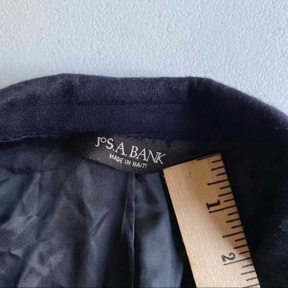 100% Cashmere Jos A Banks Men 42R Dark Blue Sport Coat Blazer - Picture 3 of 7